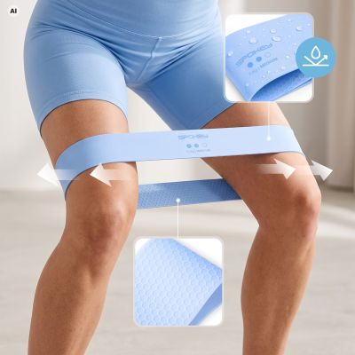 3. A set of three training bands with an anti-slip structure, Spokey JUICY SET
