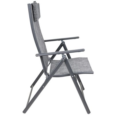 11. GARDEN CHAIR 57x68x106CM 2xTEXTLINE 7-POSITION WITH HEADREST SET OF 2 PCS