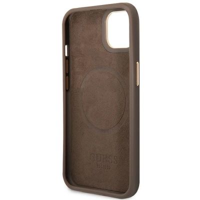 7. Guess GUHMP14MU4GPRW iPhone 14 Plus 6.7 "brown / brown hard case 4G Logo Plate MagSafe