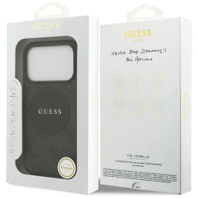 8. Guess 4G Circle Classic Logo MagSafe case for iPhone 17 Pro - black