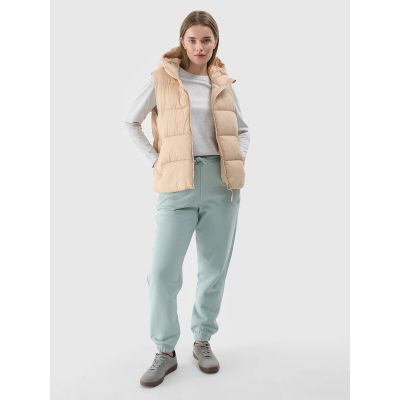 4. Women's quilted down vest with hood 4F 4FWAW24TVJAF141-83S