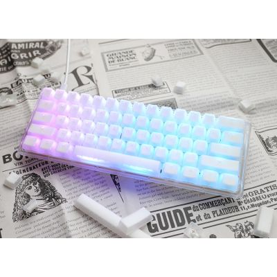 7. Ducky One 3 Aura White Mini Gat B Kan US Keyboard Gaming USB QWERTY American International White