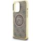 6. Guess IML Metal Glitter 4G Circle Triangle MagSafe Case for iPhone 16 Pro Max - Brown