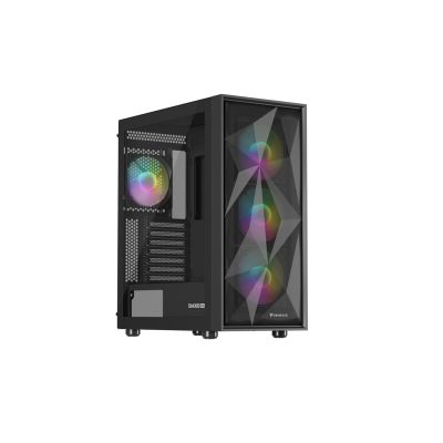 3. NATEC GENESIS DIAXID 605 ARGB MIDI TOWER USB-C GAMING CASE WITH WINDOW BLACK