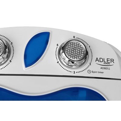 20. Adler AD 8051 travel washing machine (1000 rpm; 3 kg; 370 mm; blue)
