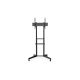 2. Single mobile stand with shelf, 1xLCD max. 70" max. 50kg