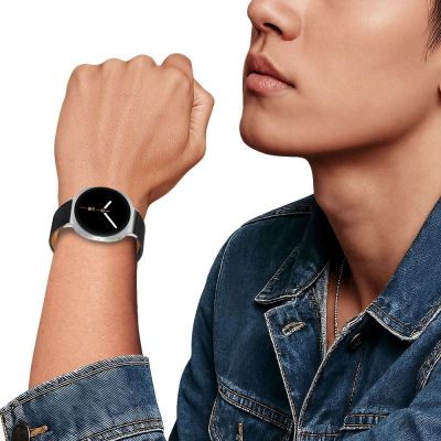 4. Tech-Protect Leatherfit Strap for Samsung Galaxy Watch 40/44/46 mm - Black