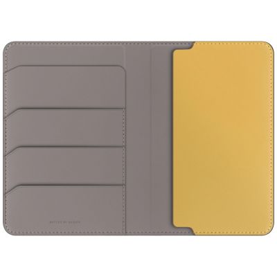 2. Uniq Belmont RFID Blocking Passport Case - Grey/Yellow