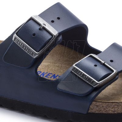 4. Birkenstock Arizona Soft Footbed Oiled Leather Narrow Women's/Men's Blue Blue for narrow feet oiled leather (1013644)