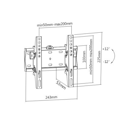 9. GEMBIRD ADJUSTABLE LCD WALL MOUNT 23-42 VESA MAX 200 X 200MM, UP TO 30KG