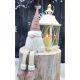 21. SHINY SANTA DECORATIVE gnome 38+20CM PINK
