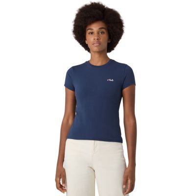 4. Fila Trivero Women's T-Shirt Navy Blue FAW1205 50004
