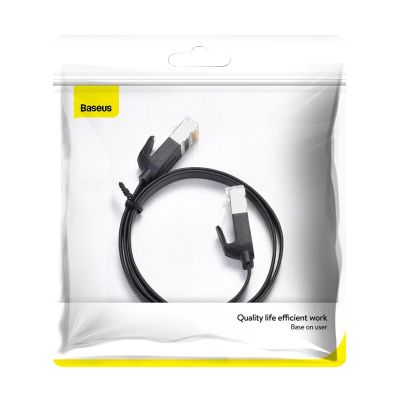 6. Baseus High Speed ​​flat Ethernet CAT6 RJ45 network cable 1m - black