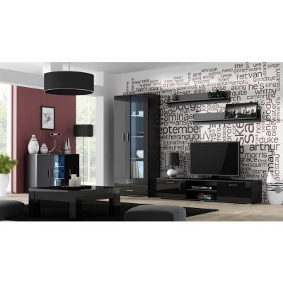 9. Shelf 125cm (2 pcs) SOHO black matt