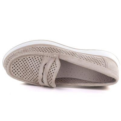 3. Women's openwork gray lords shoes Sergo Leone MK098H
