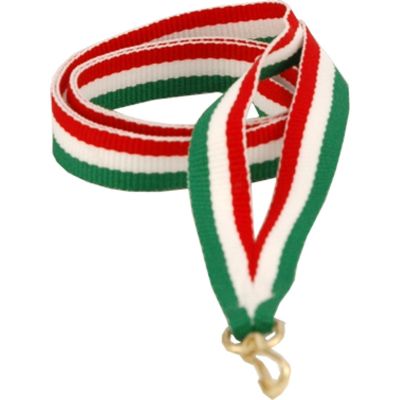 5. 11 mm ribbon - red, white, and green