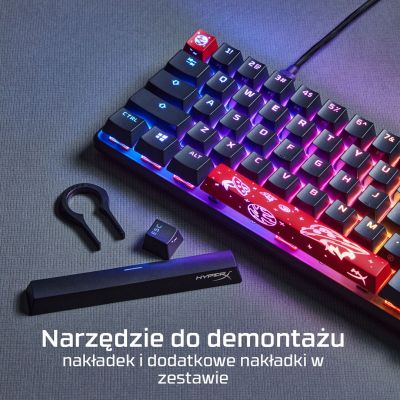 4. HyperX Alloy Origins 65 black / Gaming keyboard / mechanical / HyperX Red / US / RGB / USB-C