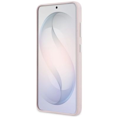 5. Karl Lagerfeld Saffiano KC Metal Logo MagSafe Case for Samsung Galaxy S26+ - Pink