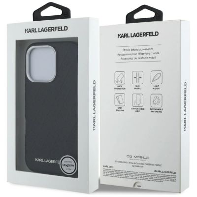 8. Karl Lagerfeld FW Stamped Karl MagSafe Case for iPhone 16 Pro Max - Black
