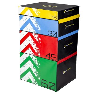 18. Set of four HMS Premium Plyometric Boxes PYBS01