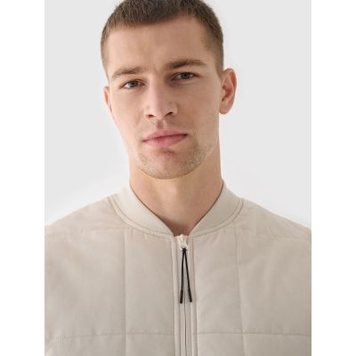 5. Men's down vest with stand-up collar 4F 4FRAW24TVESM171-12S