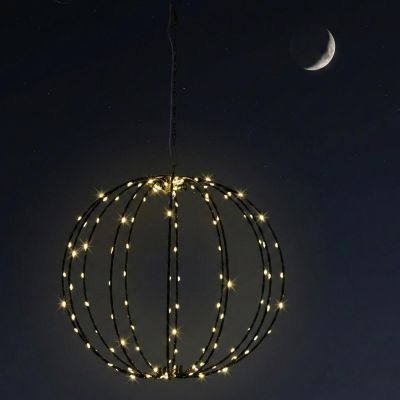 24. SOLAR HANGING LAMP BALL 30CM 120 LED WARM WHITE