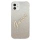 3. Guess GUHCP12SPCUGLSGO iPhone 12 mini 5.4" gold/gold hardcase Glitter Gradient Script