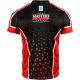 3. MASTERS "COMBAT JUNIOR" V-neck point-fighting shirt, black and red (WAKO APPROVED)