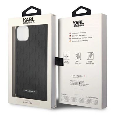 8. Karl Lagerfeld 3D Monogram Case for iPhone 14 Plus - Black