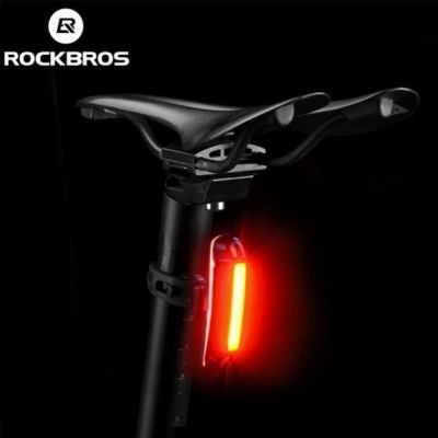 4. Rockbros A54BK Rear Bike Light + Micro USB - USB-A Cable - Black
