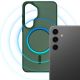 22. 3mk Smoke MagCase for Samsung Galaxy S25 - Green-Translucent