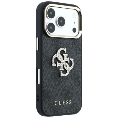4. Guess 4G & Big Strass Logo Case for iPhone 17 Pro Max / 18 Pro Max - Black