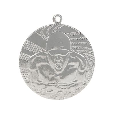 8. Silver medal - swimming - steel medal