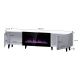 4. PAFOS EF TV cabinet with electric fireplace 180x42x49 white matt