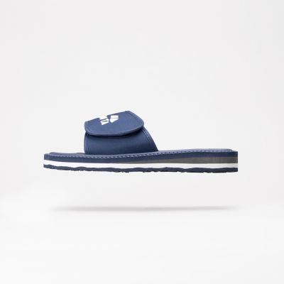 5. Kubota navy blue velcro sports slippers