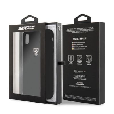 6. Ferrari Hardcase FEOSIHCI65BK iPhone Xs Max black/black Silicone Off track