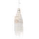 6. DECORATIVE PENDANT SANTA CLAUS 11CM WHITE SEQUINS