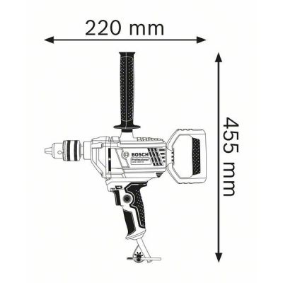 2. Bosch 0 601 1B0 000 drill 630 RPM 3 kg Black, Blue