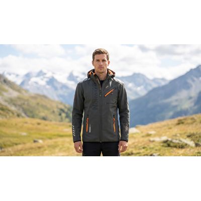 11. Geographical Norway Softshell Jacket Royaute DB 068 M WY8027H/GN/Dark Gray / Orange