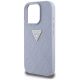 6. Guess Hot Stamp 4G Pattern Triangle Metal Logo iPhone 16 Pro Case - Purple