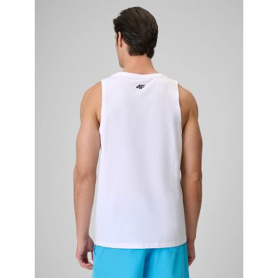 2. Men's regular sleeveless T-shirt with print 4F 4FRSS26TSLEM366-10S