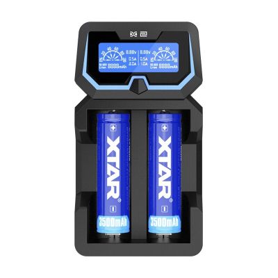 2. XTAR CHARGER FOR CYLINDRICAL LI-ION 18650 BATTERIES COMPATIBLE WITH PROTECTED CELLS 20700/21700 X2