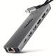 8. Axagon HMC-7HX2 USB Hub USB 3.2 Gen 1 (3.1 Gen 1) Type-C Gray