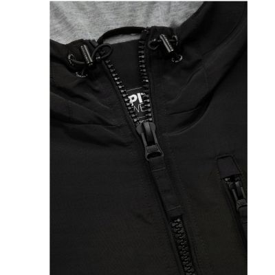 4. Pit Bull West Coast Cabrillo Summer Hooded Men's Spring Jacket Black - 5230139