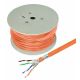 2. Helos high quality laying cable, Cat.7 raw cable, S/FTP, PiMF, LSZH, orange, 500m drum