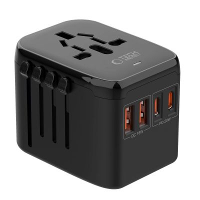 3. Tech-Protect TA200 EU / UK / US / AU adapter - black