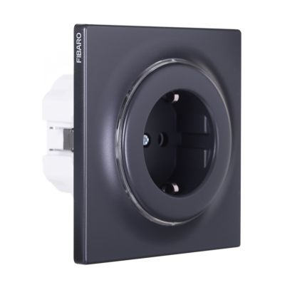 2. FIBARO Walli Outlet Type F smart socket, anthracite (FGWSONF-011-8)
