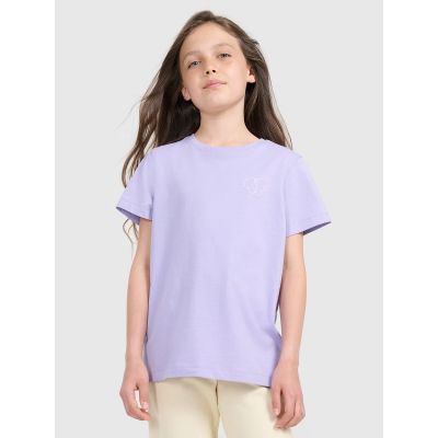 Girls' regular printed T-shirt 4F 4FJRAW25TTSHF3199-52S