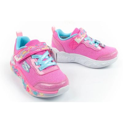 8. Skechers S Lights LED Children's Sports Shoes for Girls with Velcro
