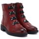 4. Women's winter ankle boots on a block red M.Daszyński SA252-16 SA252-1